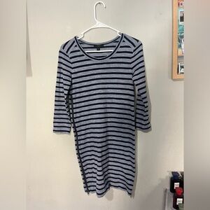J.CREW WOMENS STRIPED BLUE‎ DRESS WITH BOTH SIDE ZIPPER -XXS